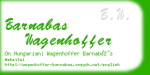 barnabas wagenhoffer business card